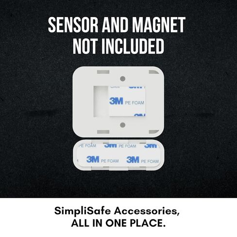 لاصق مستشعر الاتصال المتوافق مع Simplisafe | تعمل وسادات استبدال شريط التثبيت المغناطيسي مع أجهزة استشعار إنذار الباب والنوافذ والجدار | سهل التركيب، بدون قطع، تقشير ولصق (10 مستشعرات + 10 جوانب مغناطيسية) in Kuwait