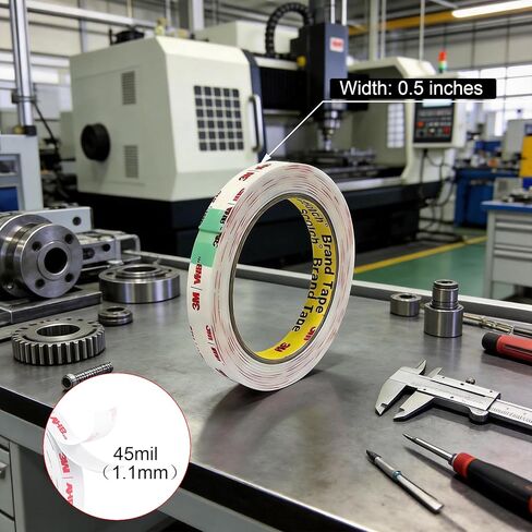 شريط تثبيت مزدوج الجوانب 3M عالي التحمل مصنوع من 3M VHB 4950 1/2"×10 قدم شريط إسفنجي مقاوم للماء أبيض شريط لاصق قوي لشريط عزل السيارات وديكور المنزل والمكتب in Kuwait