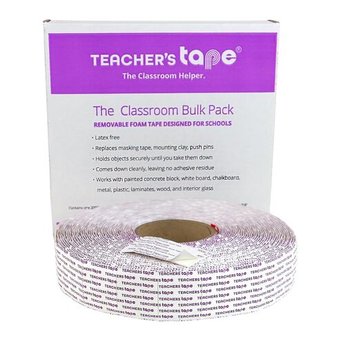 شريط تثبيت مزدوج الجوانب من FindTape TeachersTape - 3/4 بوصة × 3/4 بوصة. شريط مزدوج الجوانب مع بطانة إسفنجية، لاصق يثبت على الحائط لديكور الفصل الدراسي، والفنون والحرف اليدوية، والمزيد (8 وسادات) in Saudi Arabia