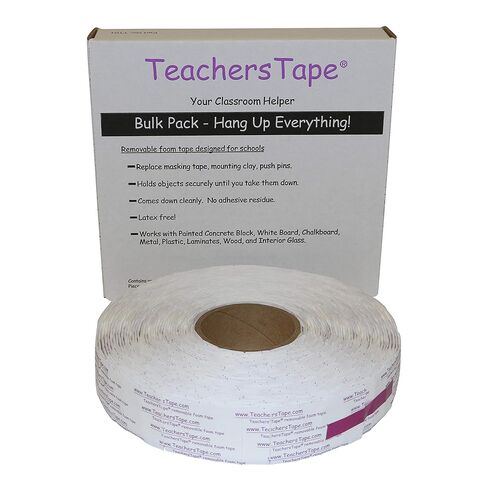 شريط تثبيت مزدوج الجوانب من FindTape TeachersTape - 3/4 بوصة × 3/4 بوصة. شريط مزدوج الجوانب مع بطانة إسفنجية، لاصق يثبت على الحائط لديكور الفصل الدراسي، والفنون والحرف اليدوية، والمزيد (8 وسادات) in Saudi Arabia