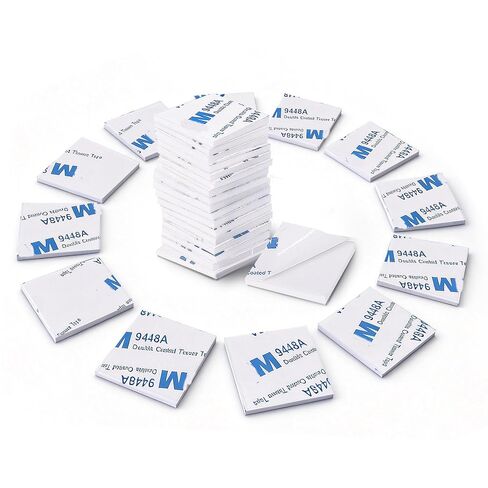 100 قطعة من وسادات لاصقة مزدوجة الجوانب، وسادات إسفنجية لاصقة فائقة اللصق، شريط تثبيت عالي التحمل مقاس 26 × 26 × 2 مم، مربع، أبيض in Kuwait