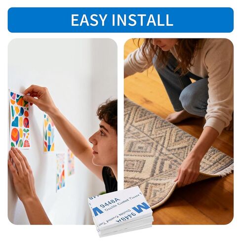 100 قطعة من وسادات لاصقة مزدوجة الجوانب، وسادات إسفنجية لاصقة فائقة اللصق، شريط تثبيت عالي التحمل مقاس 26 × 26 × 2 مم، مربع، أبيض in Kuwait