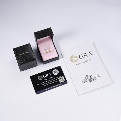 Moissanite Huggie Hoop Earrings for Women, 925 Sterling Silver Small Half Hoop Earrings, 0.20ct D-E Color Minimalist Tiny Cartilage Earring Hypoallergenic with Jewelry Box Packed in Kuwait