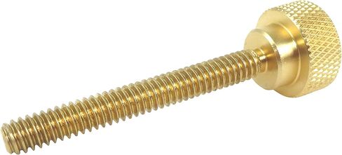 10 Pack 1/4-20 x 2 Inch Threads Solid Brass Diamond Knurled Thumb Screws Knobs with Straight Shoulders Right-Hand Threads SAE Flat Tip Uncoated (1/4-20 x 2 inch Long Threads) in Saudi Arabia