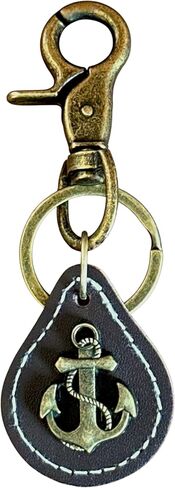Evenchae Leather Keychain with Heavy Duty Clip - Cross Concho - Drawstring Bag - 4.5 in Long in Kuwait