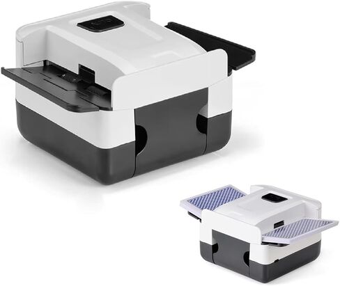 Rechargeable Automatic Card Shuffler Machine 2 Deck Portable 2000maH One-Press Electric Quiet Shuffling Small USB Type-C Playing Cards Poker, UNO, Blackjack, Skip-Bo, Phase 10, Spades, Bridge, Casino in Kuwait