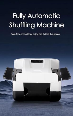 Rechargeable Automatic Card Shuffler Machine 2 Deck Portable 2000maH One-Press Electric Quiet Shuffling Small USB Type-C Playing Cards Poker, UNO, Blackjack, Skip-Bo, Phase 10, Spades, Bridge, Casino in Kuwait