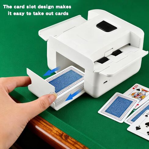 Rechargeable Automatic Card Shuffler for 1-2 Decks, Portable Low Noise Electric Shuffling Machine Automatic Card Shuffler Compatible with Poker, UNO, Blackjack, Phase 10 in Kuwait