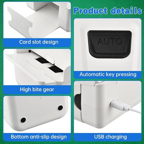 Rechargeable Automatic Card Shuffler for 1-2 Decks, Portable Low Noise Electric Shuffling Machine Automatic Card Shuffler Compatible with Poker, UNO, Blackjack, Phase 10 in Kuwait
