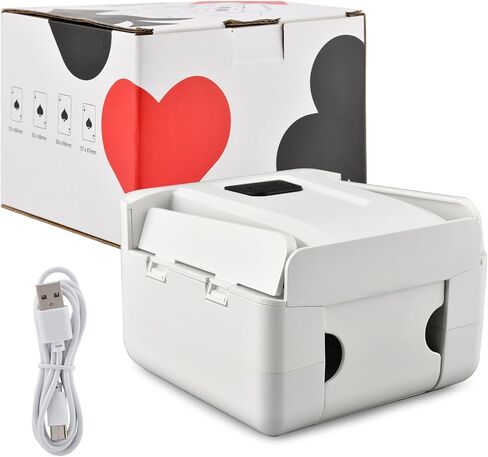 Rechargeable Automatic Card Shuffler for 1-2 Decks, Portable Low Noise Electric Shuffling Machine Automatic Card Shuffler Compatible with Poker, UNO, Blackjack, Phase 10 in Kuwait