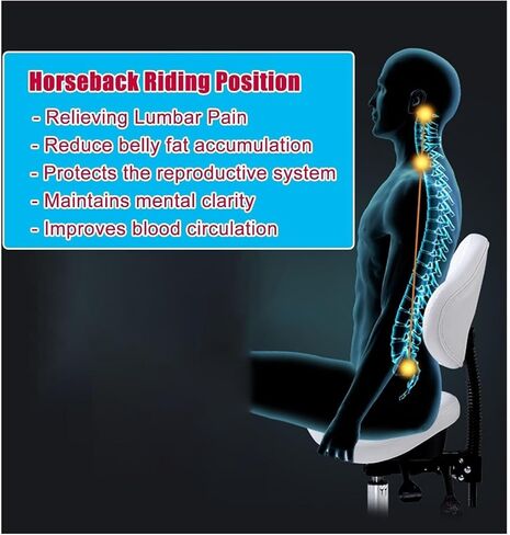 مقعد سرج قابل للتعديل بارتفاع قابل للتعديل مع مسند ظهر، كرسي طبي مريح لصحة الأسنان، منتجعات التجميل، العيادة والمكتب، مقعد من جلد البولي يوريثان، دوران 360 درجة، شديد التحمل (أخضر) in Kuwait