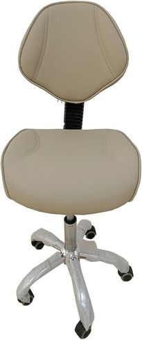 كرسي سرج مريح للأسنان مع دعم للظهر، مقعد دوار قابل للتعديل لفناني الوشم ومصففي الشعر والمهنيين الطبيين - دوران 360 درجة، أقصى تحميل 440 رطلاً in Kuwait