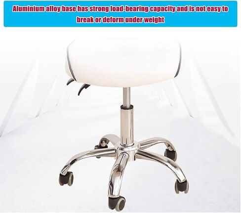 كرسي سرج مريح للأسنان مع دعم للظهر، مقعد دوار قابل للتعديل لفناني الوشم ومصففي الشعر والمهنيين الطبيين - دوران 360 درجة، أقصى تحميل 440 رطلاً in Kuwait