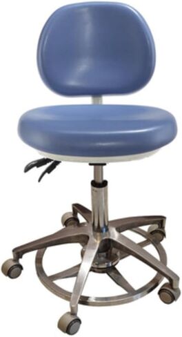 كرسي أسنان مريح قابل للتعديل - مقعد طبيب الأسنان مع مسند ظهر، جلد PU، أزرق بحيرة، أثاث مكتبي طبي للراحة والدعم، مثالي لأطباء الأسنان والأطباء in Kuwait