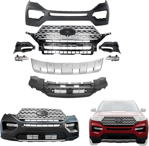طقم غلاف المصد الأمامي بديل غير مصقول لعام 2011 2012 2013 2014 2015 Ford Explorer W/O Sensor Hole #BB5Z17626BB ، BB5Z8A284AA ، BB5Z8200CA in Kuwait