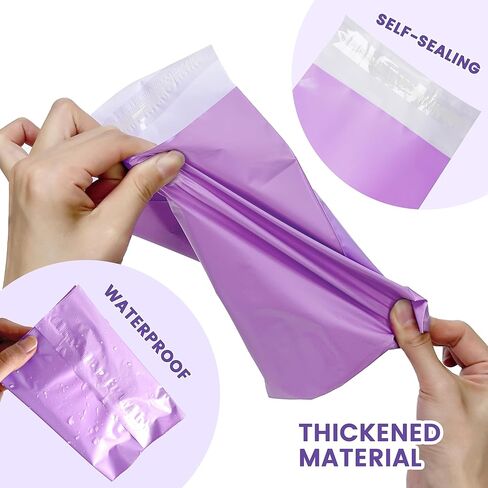 Disposable Sanitary Bags, 300 Pcs, Purple, Self-sealing, Odor-proof, Rectangular, Plastic, 10" x 6" Bags for Feminine Hygiene, Personal Waste, or Pet Waste in Saudi Arabia