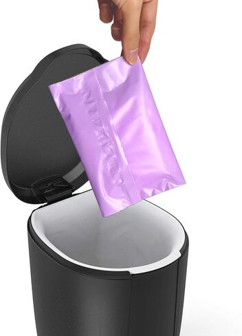 Disposable Sanitary Bags, 300 Pcs, Purple, Self-sealing, Odor-proof, Rectangular, Plastic, 10" x 6" Bags for Feminine Hygiene, Personal Waste, or Pet Waste in Saudi Arabia