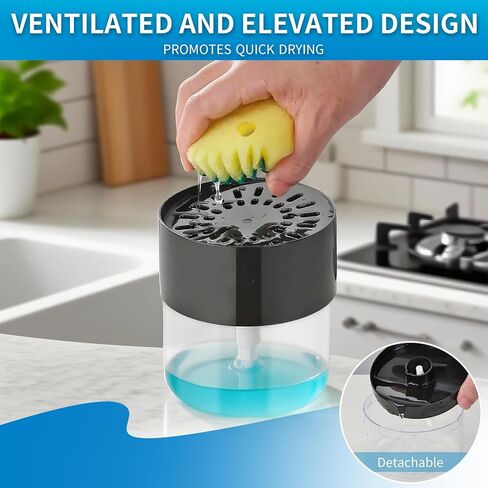 موزع صابون على شكل زهرة متوافق مع موزع مضخة حوض المطبخ القابل لإعادة الملء، خالٍ من مادة BPA، قطعة واحدة in Kuwait