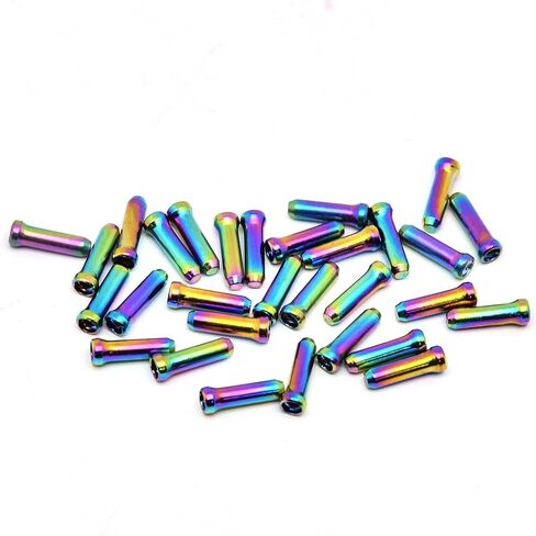 Surf turtle Bike Cable End Caps 30PCS Rainbow Anodized Aluminum Alloy Bicycle Brake Cable Caps Line Pipe End Cap Inner Line Cover in Saudi Arabia