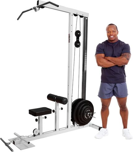 آلة السحب لأسفل DF910 LAT - سعة 500 رطل - آلة كابل برج LAT مع محطة بكرة ذات صف مرتفع ومنخفض - للألواح القياسية والأولمبية - معدات اللياقة البدنية المنزلية من Deltech Fitness in Kuwait