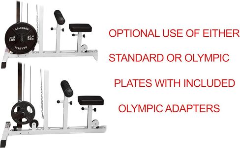 آلة السحب لأسفل DF910 LAT - سعة 500 رطل - آلة كابل برج LAT مع محطة بكرة ذات صف مرتفع ومنخفض - للألواح القياسية والأولمبية - معدات اللياقة البدنية المنزلية من Deltech Fitness in Kuwait