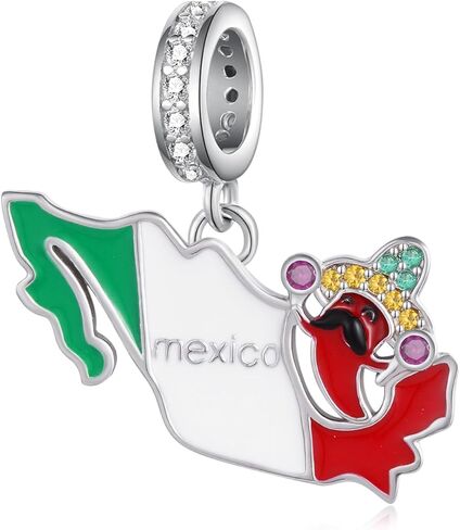 Dominican Republic Charms for Bracelets 925 Sterling Silver Country Flag Charms for Bracelet Dominican Republic Souvenirs Gifts for Women in Kuwait
