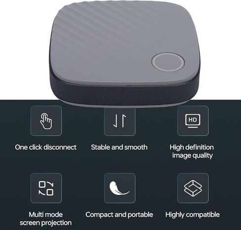 Wireless HD Display Dongle Adapter, 4K 1080P Dual Band 2.4 5GHz Large Screen Projection 10m Range Video Streaming with Type C Wireless Display Adapter for Smartphone Laptops in Kuwait