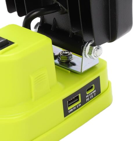 Cordless LED Work Light, 38W LED Work Light with USB A C Ports Adjustable Brightness for Emergency Workshop in Kuwait