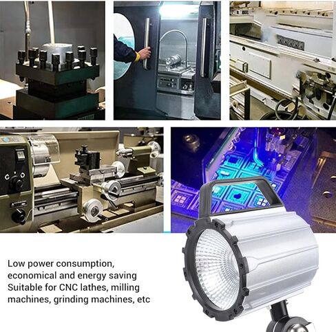 Fockety Machine Work Light, 24W Flexible Machine Light, High Brightness Machines Lamp with 360 Adjustable Head and Stable Base for Wood Lathe, CNC Lathes and Grinding Machines in Saudi Arabia