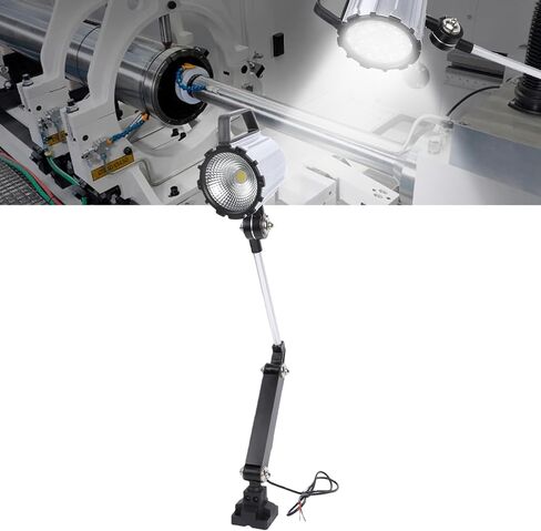 Fockety Machine Work Light, 24W Flexible Machine Light, High Brightness Machines Lamp with 360 Adjustable Head and Stable Base for Wood Lathe, CNC Lathes and Grinding Machines in Saudi Arabia
