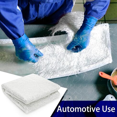 ZENFUN Fiberglass Mat, 4.4 Yards × 41" Wide Fiber Glass Chopped Strand Mat, 1.5 oz Fiberglass Cloth, Fiber Glass Sheet, Strong Repair Function- Suit for Surfaces and Reinforces Repairs in Saudi Arabia
