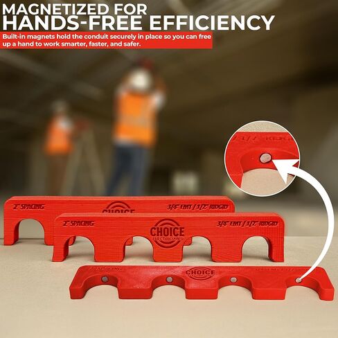 Choice Electrician’s Magnetic Conduit Spacer – PLA Color-Coded – Fits 3/4" EMT/1/2 Rigid, 2" Center Spacing – Hands-Free Electrical Install Tool in Saudi Arabia