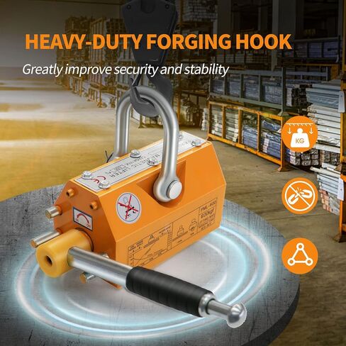 1320Lbs Magnet Lifting with Release, 600KG Magnetic Lifter Device, Lifting Magnet with Strong Neodymium Magnets in Kuwait