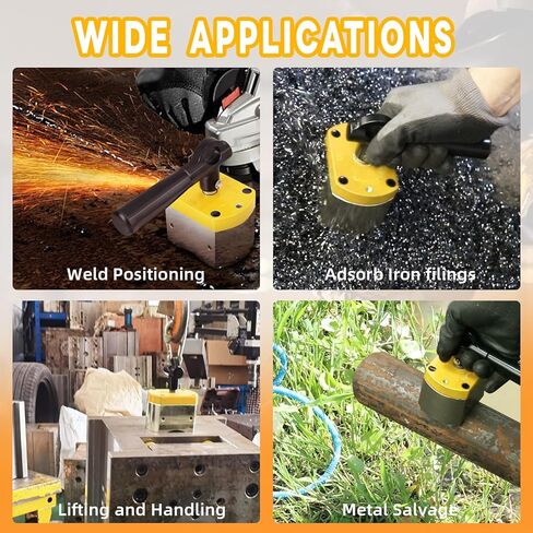 مغناطيس قابل للتشغيل/الإيقاف بوزن 600 رطل، حامل لحام مغناطيسي، قاعدة مغناطيسية متعددة الأغراض للرفع والتعامل وفحص المعادن وتحديد موضع اللحام وإنقاذ المعادن in Kuwait