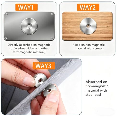 50pcs of 12X3-4Mm Pre-Drilled Flush Magnets - Versatile Disc Magnets Suitable for Home Decor and Sign Installation (Easy to Screw in) in Saudi Arabia