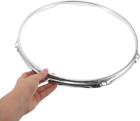 Luxshiny 13-inch 1.2mm Silver Floor Tom Drum Hoop 8 Lugs Percussion Instrument Accessory for Jazz and Bass Drums Set Replacement Ring for Musical Instruments in Saudi Arabia