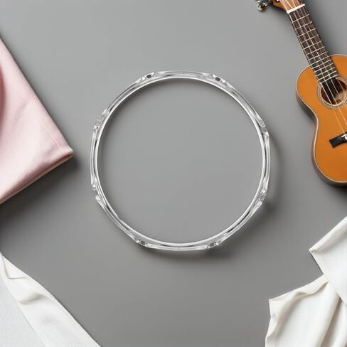 Luxshiny 13-inch 1.2mm Silver Floor Tom Drum Hoop 8 Lugs Percussion Instrument Accessory for Jazz and Bass Drums Set Replacement Ring for Musical Instruments in Saudi Arabia