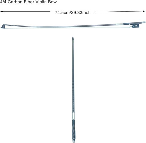 كمان من ألياف الكربون المضفر باللون الأحمر 4/4 فيونكة مع ضفدع من خشب الأبنوس، مثبت على النيكل الفضي 62-63 جرام in Kuwait