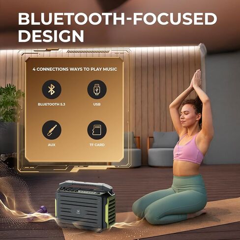 WinBridge Professional All-in-One Portable PA System: Outdoor Karaoke Machine, 200W Waterproof Bluetooth Speaker with 2 Wireless Microphones | Voice Amplifier for Sing Party Public Speaking in Kuwait