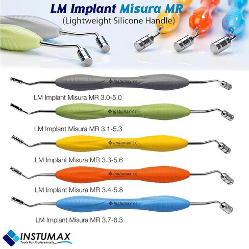 سدادات سلسلة Implant Misura MR – أدلة تحديد موضع الغرسة المتوسطة والبعيدة | مجموعة كاملة من 5 قطع | الفولاذ المقاوم للصدأ الجراحي in Kuwait