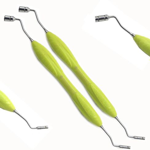 قطعتان من زرعة LM Misura MR 3.1–5.3 (أخضر) - دليل حفر للزرعة المتوسطة البعيدة ثنائي الأطراف، من الفولاذ المقاوم للصدأ الجراحي، أداة طب الأسنان قابلة للتعقيم in Kuwait