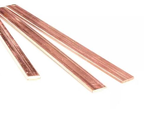 Flat Copper Bar Stock, 500mm Length, 8mm Width, 0.1-1mm Thickness for Electrical and Thermal Applications(0.5mm) in Saudi Arabia