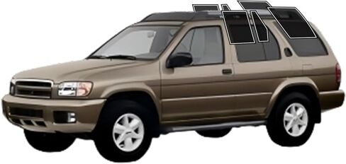 Precut Windows Tint Film جميع الجوانب سيارات Sun حجب الحماية من الخصوصية المضادة للزجاج التحطيم 2 Ply Film أي مجموعة الظل الصبغة لنيسان باثفايندر 1996-2004 in Saudi Arabia