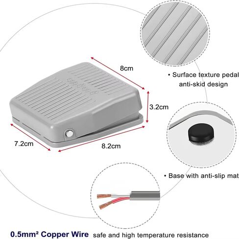 4 دبوس دواسة القدم مفتاح التحكم في دواسة لآلة تعبئة سائل مسحوق الجسيمات in Kuwait