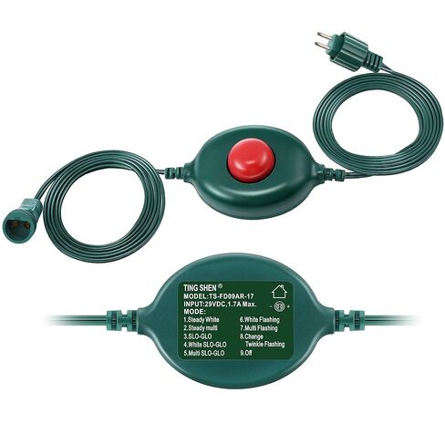 Meonum 1/2 inch Plug Extension Cord for Christmas Tree Lights, Foot Switch 9 Light Modes, 15FT Extension Cord Foot Pedal Compatible with TS-8W29V TS-12W29V TS-13W29V TS-18W29V TS-26W29V TS-48W29V in Saudi Arabia