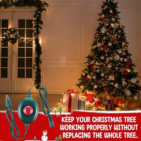 Meonum 1/2 inch Plug Extension Cord for Christmas Tree Lights, Foot Switch 9 Light Modes, 15FT Extension Cord Foot Pedal Compatible with TS-8W29V TS-12W29V TS-13W29V TS-18W29V TS-26W29V TS-48W29V in Saudi Arabia