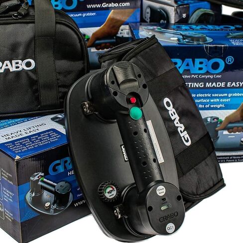 GRABO Nemo (2 Batteries, 2 Seals) - Electric Vacuum Suction Cup Lifter for Wood, Paver, Drywall, Marble, Tile and More (Lifts up to 375 lbs) in Kuwait