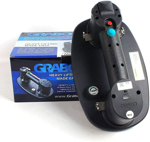 GRABO Nemo (2 Batteries, 2 Seals) - Electric Vacuum Suction Cup Lifter for Wood, Paver, Drywall, Marble, Tile and More (Lifts up to 375 lbs) in Kuwait
