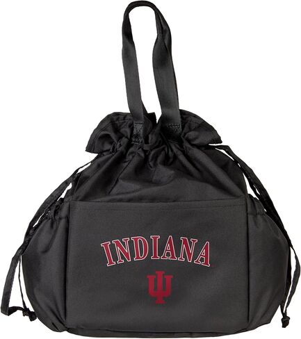 مبرد الغداء برباط سحب من الرابطة الوطنية لرياضة الجامعات (NCAA Indiana Hoosiers) - مادة معاد تدويرها صديقة للبيئة، حقيبة حرارية يومية محمولة للعمل أو السفر أو السفر in Saudi Arabia