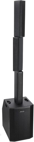 Rockville Titan Array System V2 Bundle: (2) 3200W Peak Powered Column Array Speakers with Dual 10" Subs, RCXFM20E-B 20' Female to Male XLR Mic Cable Black 100% Copper, 3 Items in Saudi Arabia